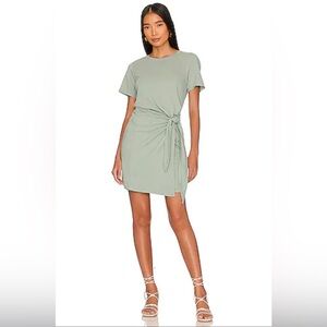 Rails Edie Faux Wrap T-Shirt Dress Size M Agave Green Cotton Casual Summer Dress